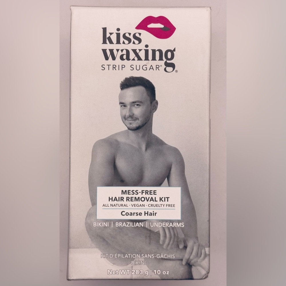 Kiss Waxing Strip Sugar Mess-Free Hair Removal Kit for Coarse Hair